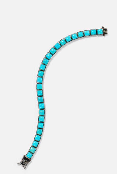 Nak Armstrong Tennis Bracelet - 5mm square turquoise